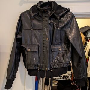 Vintage Leather Bomber Jacket